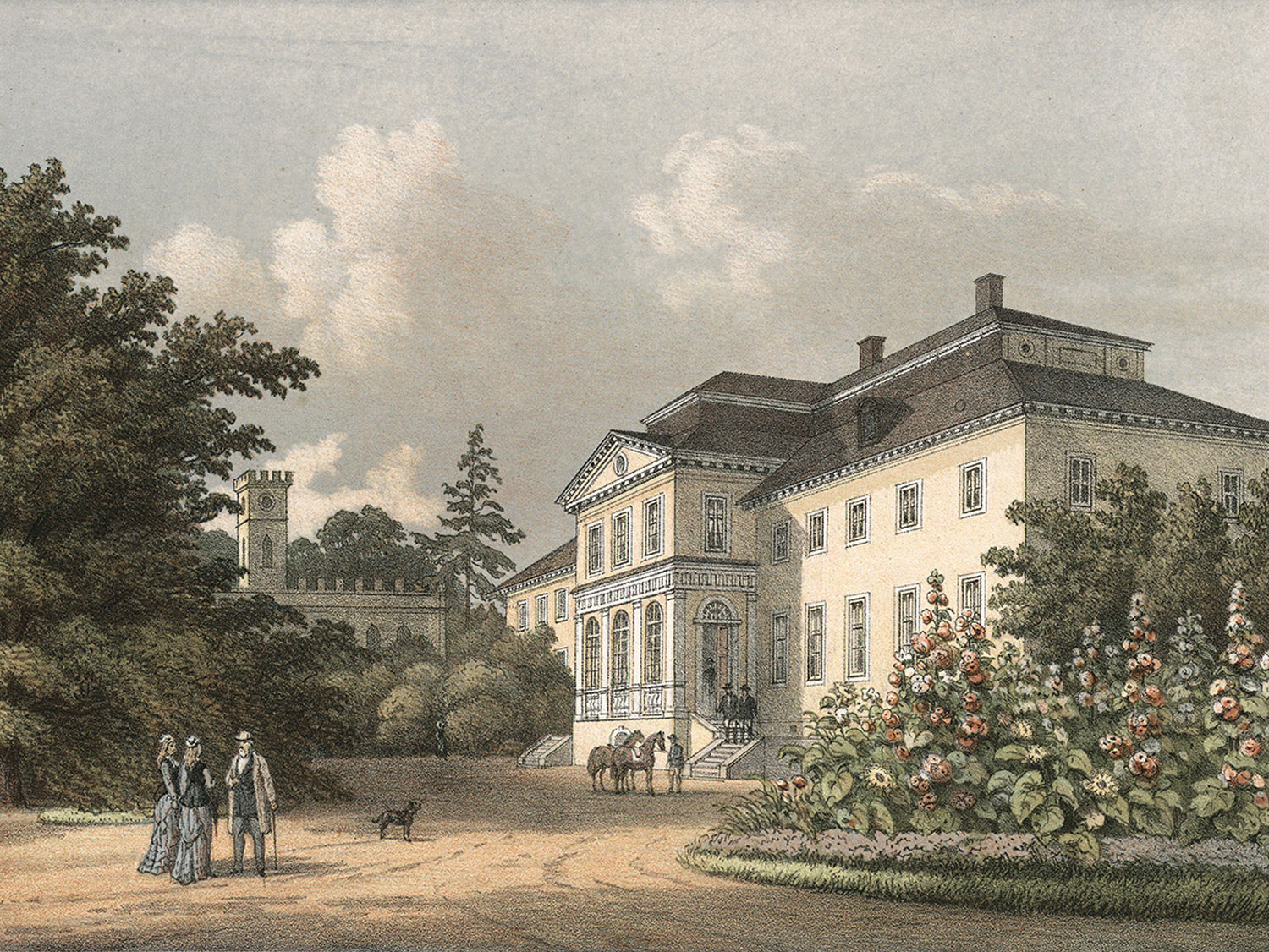En illustration över Ekebyhovs slott
